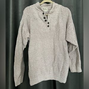 Eddie Bauer Oatmeal Oversized Henley Men’s M